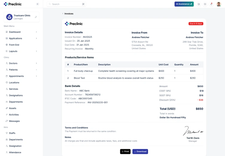 Invoice Details