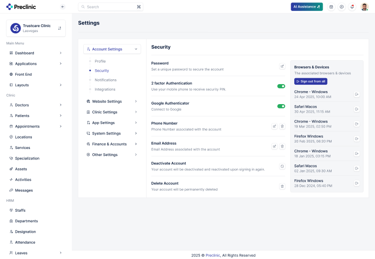 Security Settings