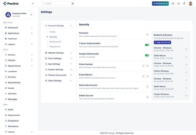 Security Settings