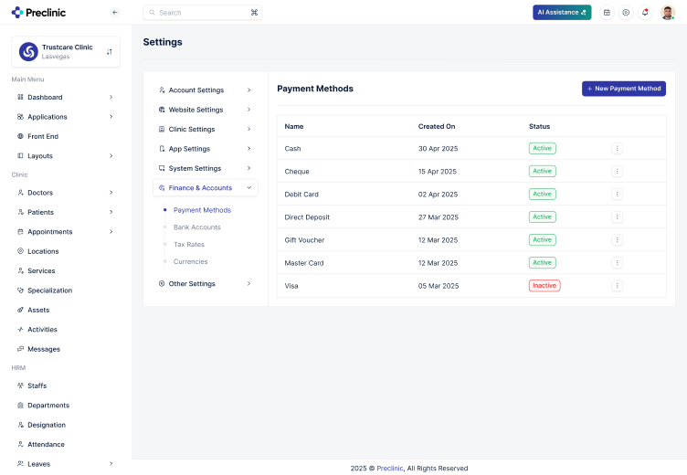 Payment Methods